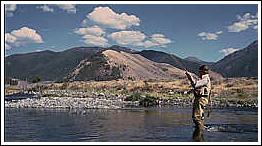 Fly fishing way out there, photo by K. Boström
