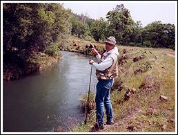 Dan Fallon flyfishing in Shingle Town, California