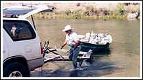 Launching drift-boat