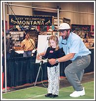 Megan Little, 5 years old. Fly casting wonderkind!!