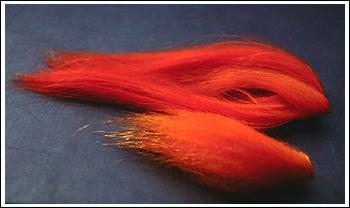 Caucasian Silver Goat, dyed hot orange, photo by Jurij Shumakov