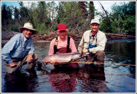 33 Pound King Salmon caught on bamboo rod