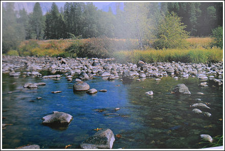 Low levels of water in river